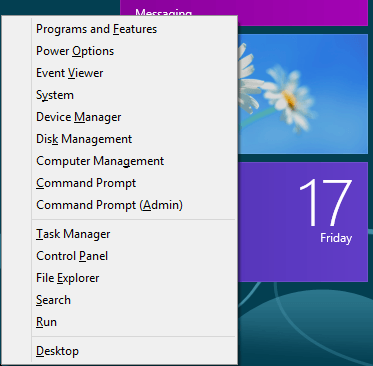 scorciatoie di Windows 8