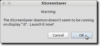 Accendi il demone XScreensaver