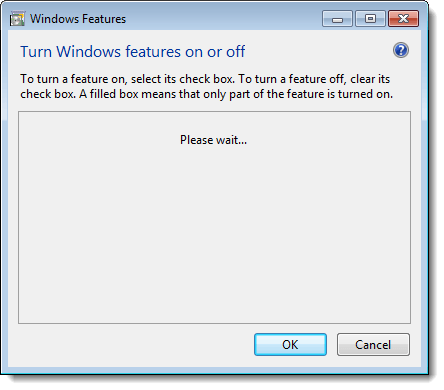 In attesa dell'elenco delle funzionalità di Windows in Windows 7