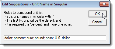 Adding more Unit singular options
