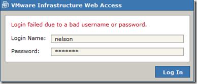 Accesso Web dell'infrastruttura VMware