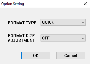 opzioni di formato SD