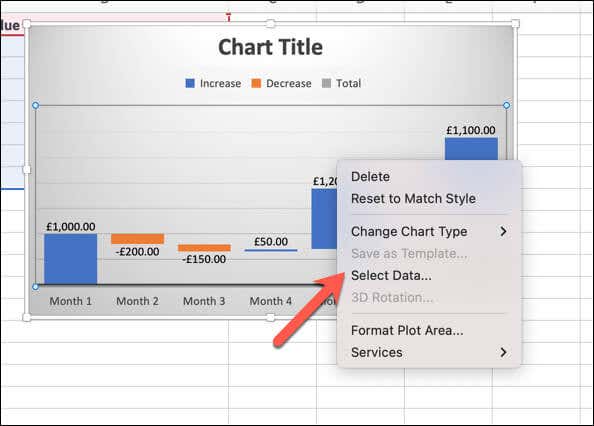 Come creare un grafico a cascata nell'immagine di Microsoft Excel 4
