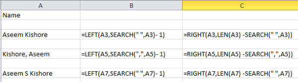 formule excel