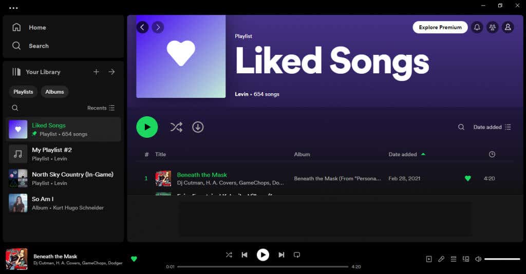 Come riprodurre in ordine casuale una playlist Spotify sull'immagine del desktop 2